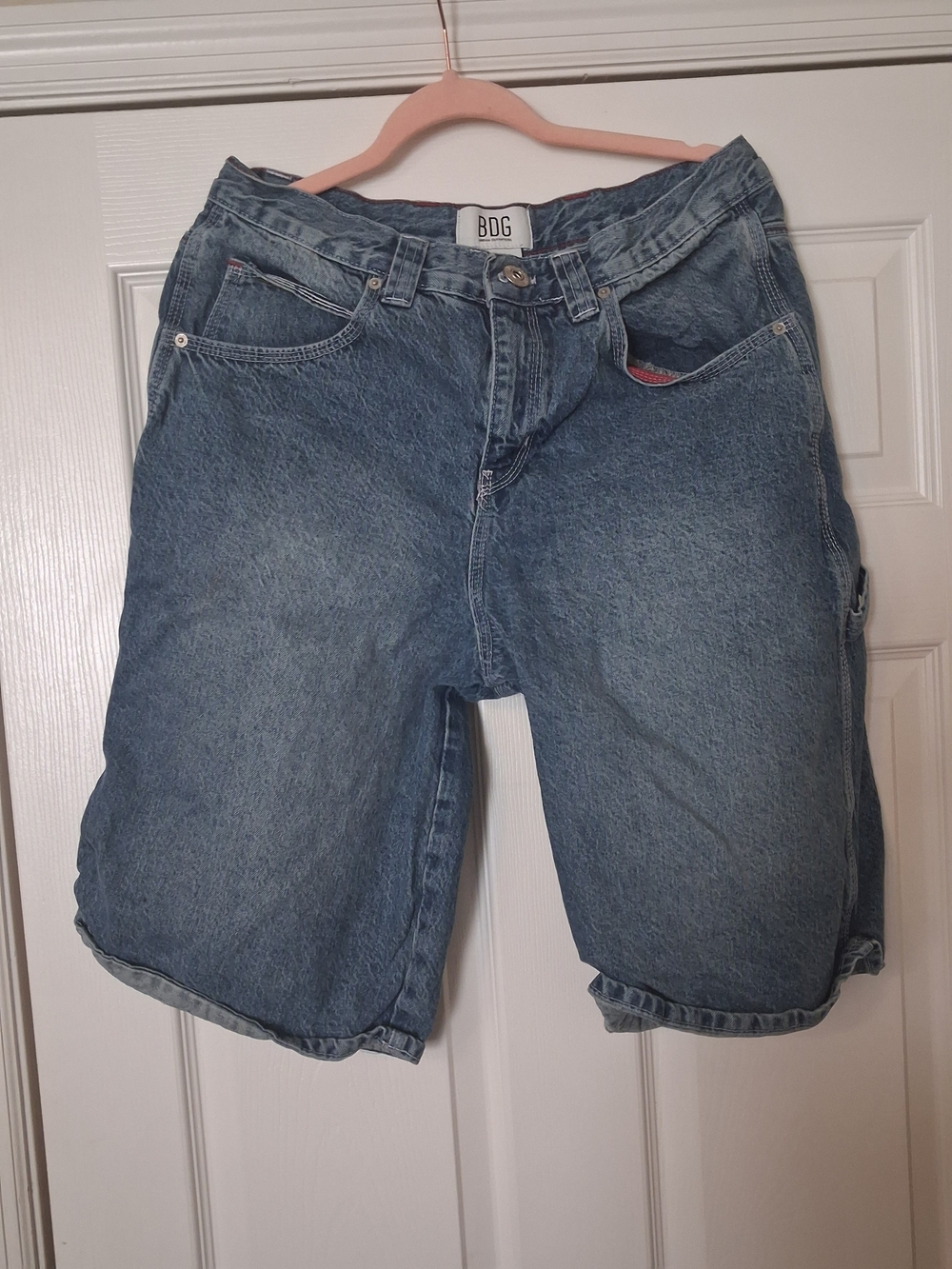 BDG Women's Blue Denim Carpenter Shorts